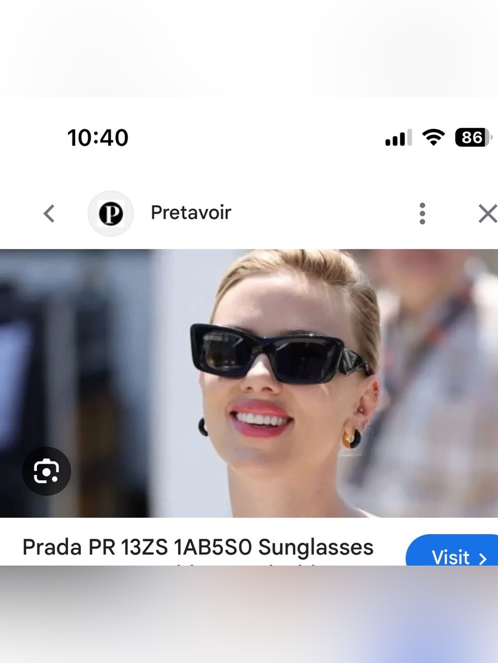 Prada PR 13ZS Women’s Sunglasses with Dark Gray Lenses - never worn! - Picture 5 of 5